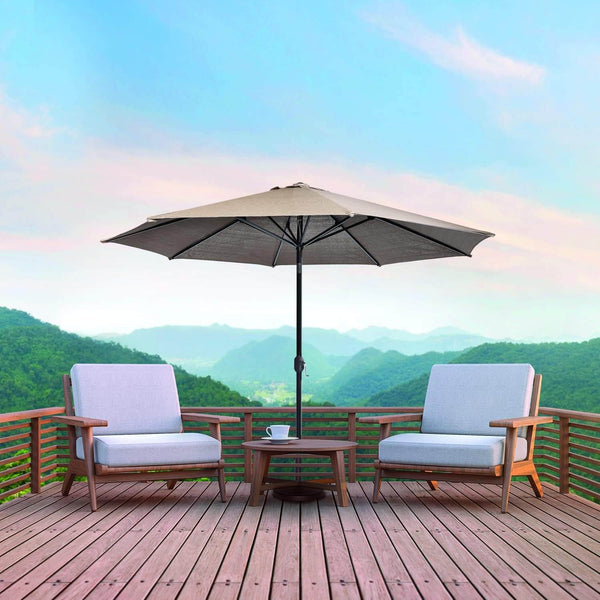 Outdoor Table Umbrella with Push Button Tilt and Crank image 0