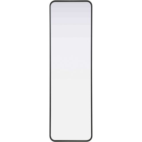 Full Length Leaner Floor Mirror with a minimalist black frame, ideal for brightening and enhancing any modern interior.