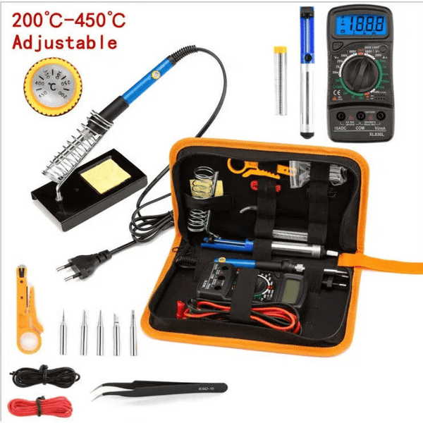 60W Soldering Iron Kit with Digital Multimeter image 1