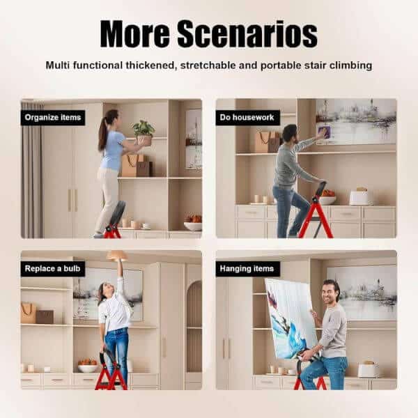 3 Step Folding Step Ladder with Wide Non Slip Pedals image 3