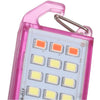 Mini Portable LED Keychain Flashlight with pink casing and multiple LED lights.