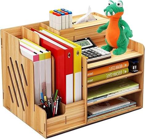 Perfect Dealz Wooden Office Desk Organizer