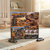 Dinosaur Launch Alloy Car Set featuring a dinosaur-themed box and die-cast cars for imaginative play and racing.