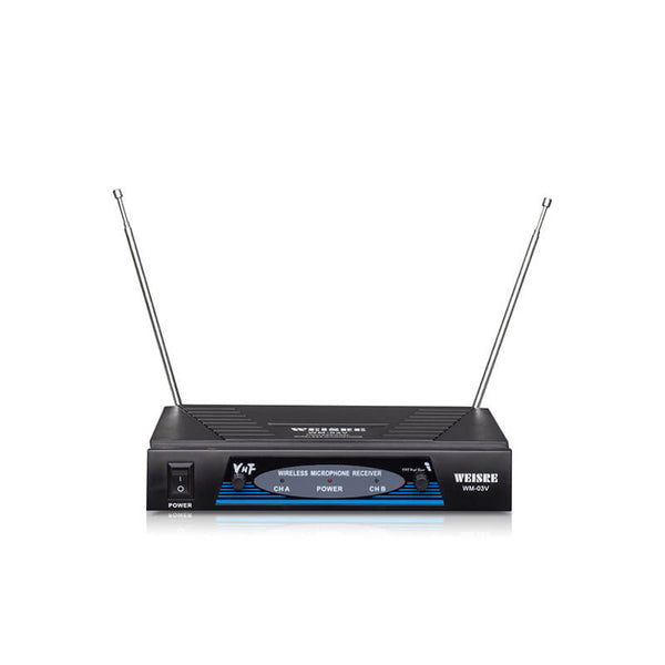 Perfect Dealz Professional 2 Channel VHF Wireless Dual Handheld Microphone System