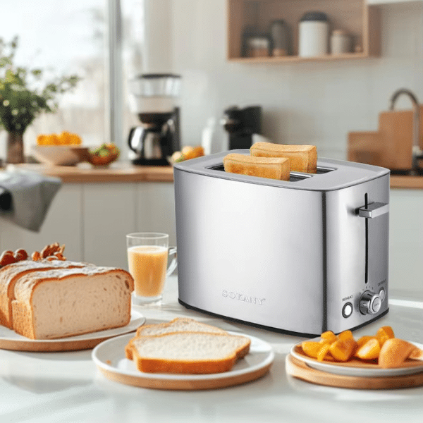 Perfect Dealz Stainless Steel 2 Slice Pop Up Toaster