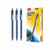 12 pcs Pocketclip Semi-Gel Pen 0.5mm Blue with packaging and product display.