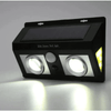 Solar LED Wall Light with motion sensor and bright illumination for outdoor security.