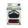 Packaging of USB Rechargeable Head Light showing bicycle light features and USB cable included.