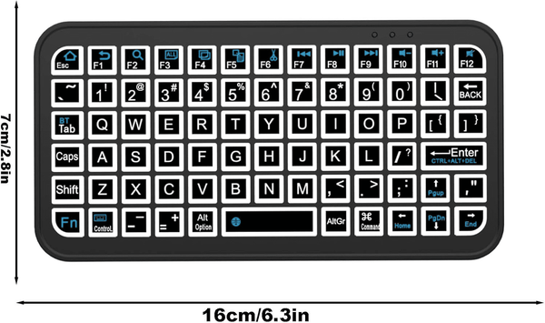 Perfect Dealz Mini Bluetooth Keyboard With Light Effect