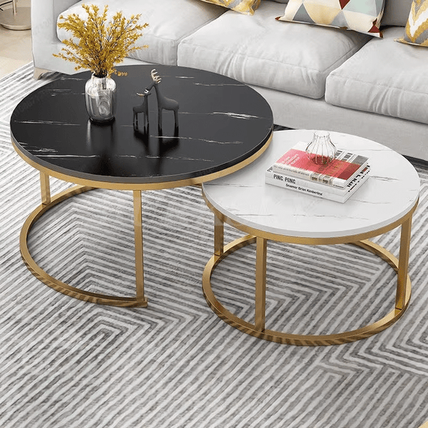 2 Piece Modern Living Room Round Table image 2