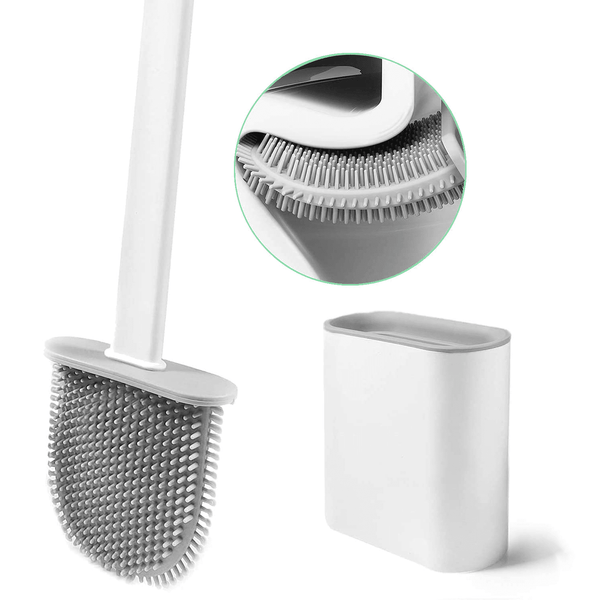 Silicone Toilet Brush With Toilet Brush Holder image 1