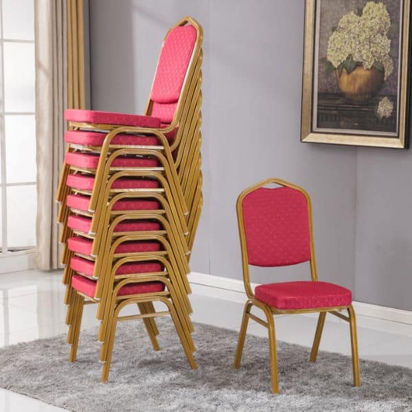 Set of 10 Stackable Banquet Chairs - Red image