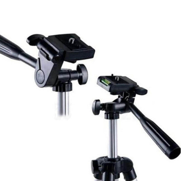 3110 Aluminium Camera Tripod Portable Stand close-up showing adjustable head and quick release plate.