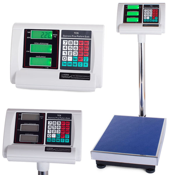 100KG Digital Platform Scale featuring an electronic display and blue platform for accurate weight measurement.