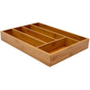 Perfect Dealz 5 Compartment Bamboo Drawer Organizer