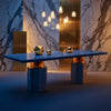 Modern Sintered Stone Dining Table with Pedestal Base