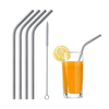 Perfect Dealz 4 Stainless Steel Straws with Brush