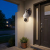 Wireless Wi-Fi Light Bulb Security Camera installed outside a home, providing exterior lighting and surveillance.