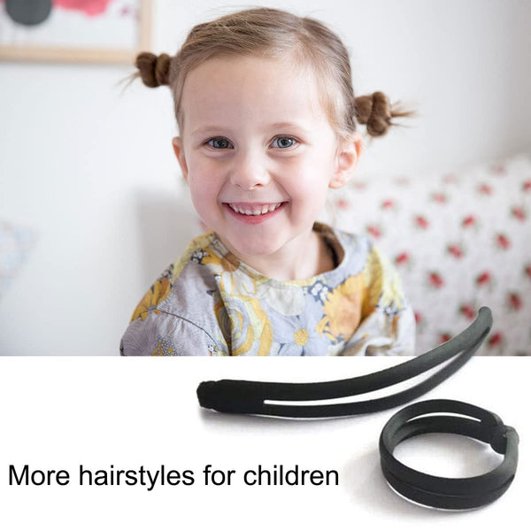 2 pcs DIY Hair Styling Pigtails Braids Clip Set featuring a happy child with pigtails and styling clips.