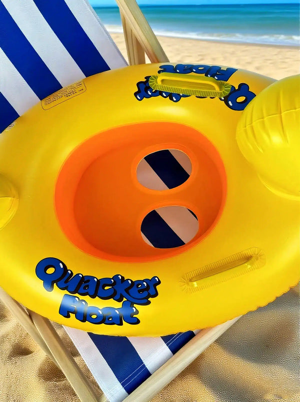 Baby Inflatable Yellow Duck Floating Ring with Handles image 3