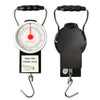 22kg Portable Luggage Weight Hook Scale showing front and back views with clear measurement display.