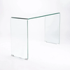 Crystal Edge Clear Glass Narrow Console Table image 1