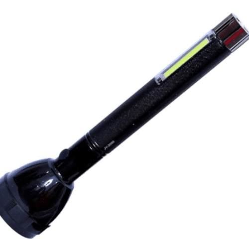 Pro High-Power Flashlight with a sleek design and bright LED light for outdoor and emergency use.
