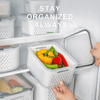 Perfect Dealz 4-Piece Fridge Storage Containers with Drainable Colander