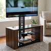 Stylish Glass TV Stand featuring tempered glass shelves and a modern design, perfect for any living space.