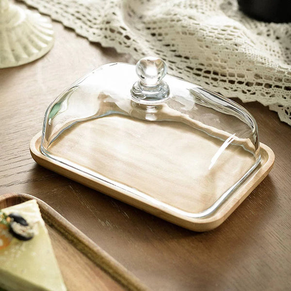 Wooden Cheese Board with Acrylic Cover