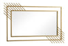 Modern Geometric Decorative Wall Mirror with gold multi-paneled design and artistic lines.