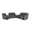 6 Seater Triple Action Recliner Lounge Suite in leather-look fabric with reclining seats for modern living.