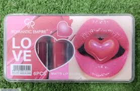 6 Pcs Romantic Empire Matte Lip Gloss Set