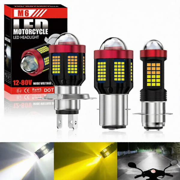 109 SMD Dual Colour LED Motorcycle Headlight Bulb