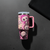 Stainless Steel Double-Drink Mug featuring colorful character designs on a pink background.