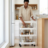 4-Layer Movable Trolley Storage Rack