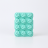 Flower-Shaped Silicone Ice Cube Tray in teal color, featuring rose-shaped compartments for elegant ice cubes.