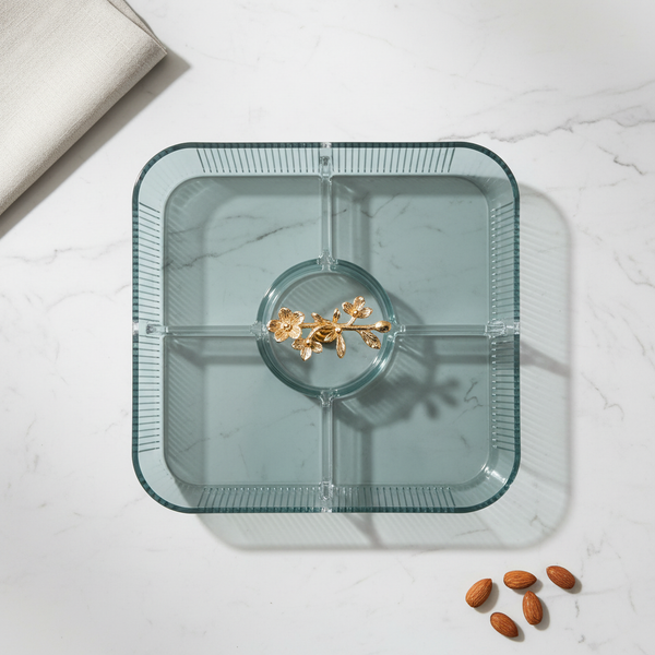 Luxe Fluted 5-Compartment Snack Server
