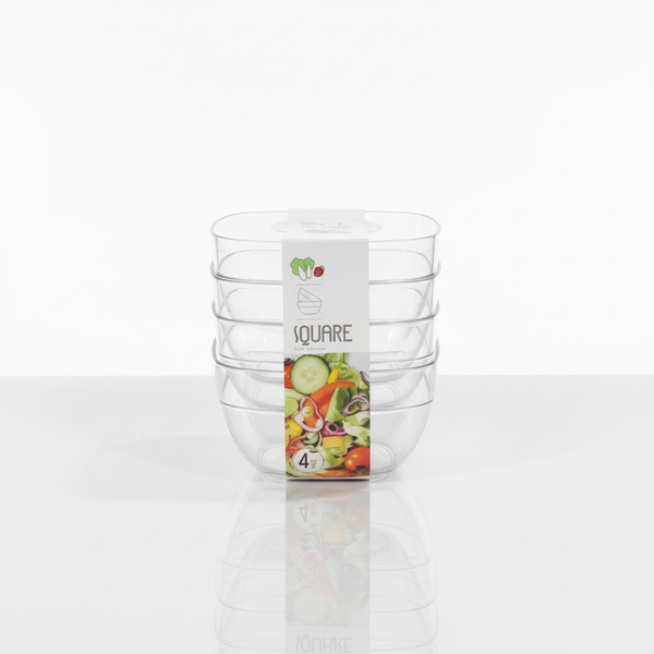 Clear Square Multi-Purpose Bowl Set