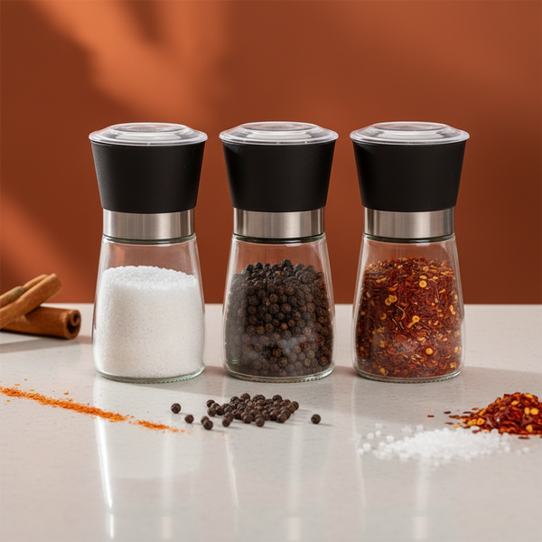 100ml Glass Spice Jar with Ceramic Grinder