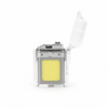 Rechargeable Plasma Lighter with LED Flashlight in clear casing displaying hexagonal igniter design.