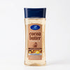 Cocoa Butter Glow Body Oil Gel in a transparent bottle, 100% pure cocoa butter for soft and glowing skin.