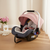 Baby Basket-Style Car Safety Seat with cozy design and adjustable canopy, perfect for newborns and safe travel.