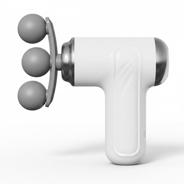3-Head Body Massager with interchangeable heads for targeted muscle relief and relaxation.