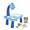 LED Projector Art Drawing Board for Kids with playful dinosaur design, includes drawing accessories and surface for tracing.