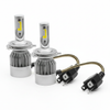 C6 LED Headlight H8 set showing two LED bulbs with connectors for easy installation and bright lighting.