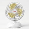 8 Inch DC Circulation Fan in white and yellow design, perfect for portable cooling and ventilation.