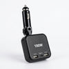 100W Dual Socket & USB Car Charger with dual USB ports for fast charging