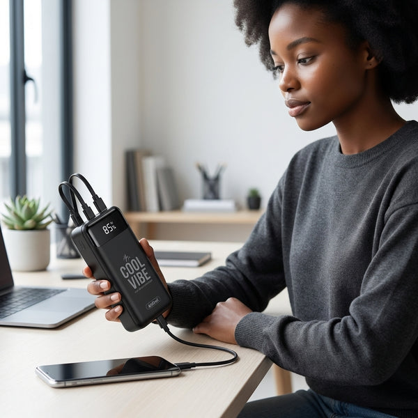 60000mAh Power Bank with Built-In Cables