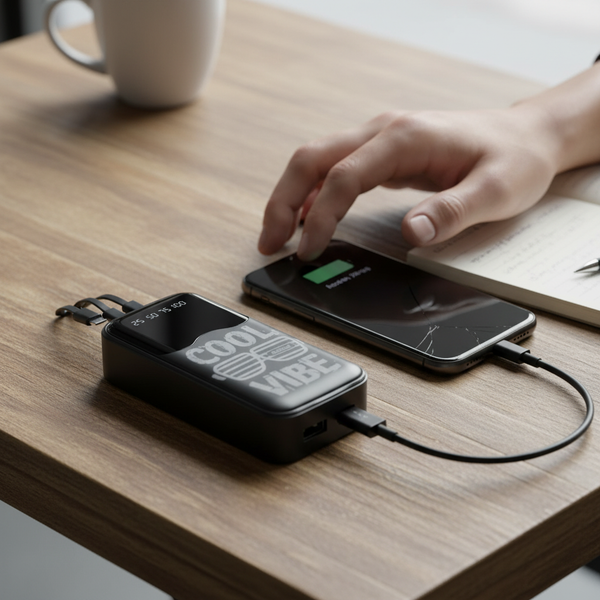 60000mAh Power Bank with Built-In Cables